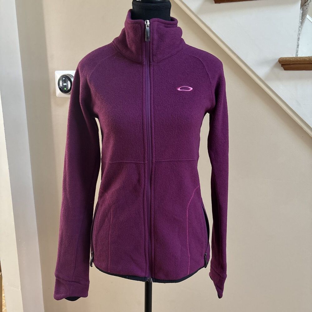 Women’s Oakley Polartec Fleece Zip Up Jacket Purple Size XS/s Y2K